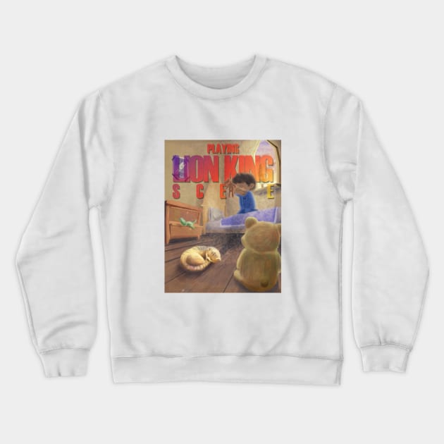 Playing Lion King Scene Crewneck Sweatshirt by keluargaplastik